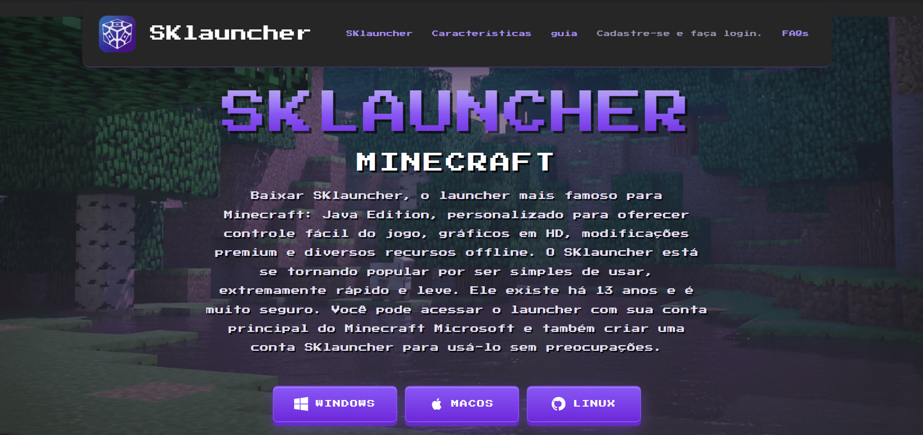 1 Step 1: Acesse o site do SKlauncher